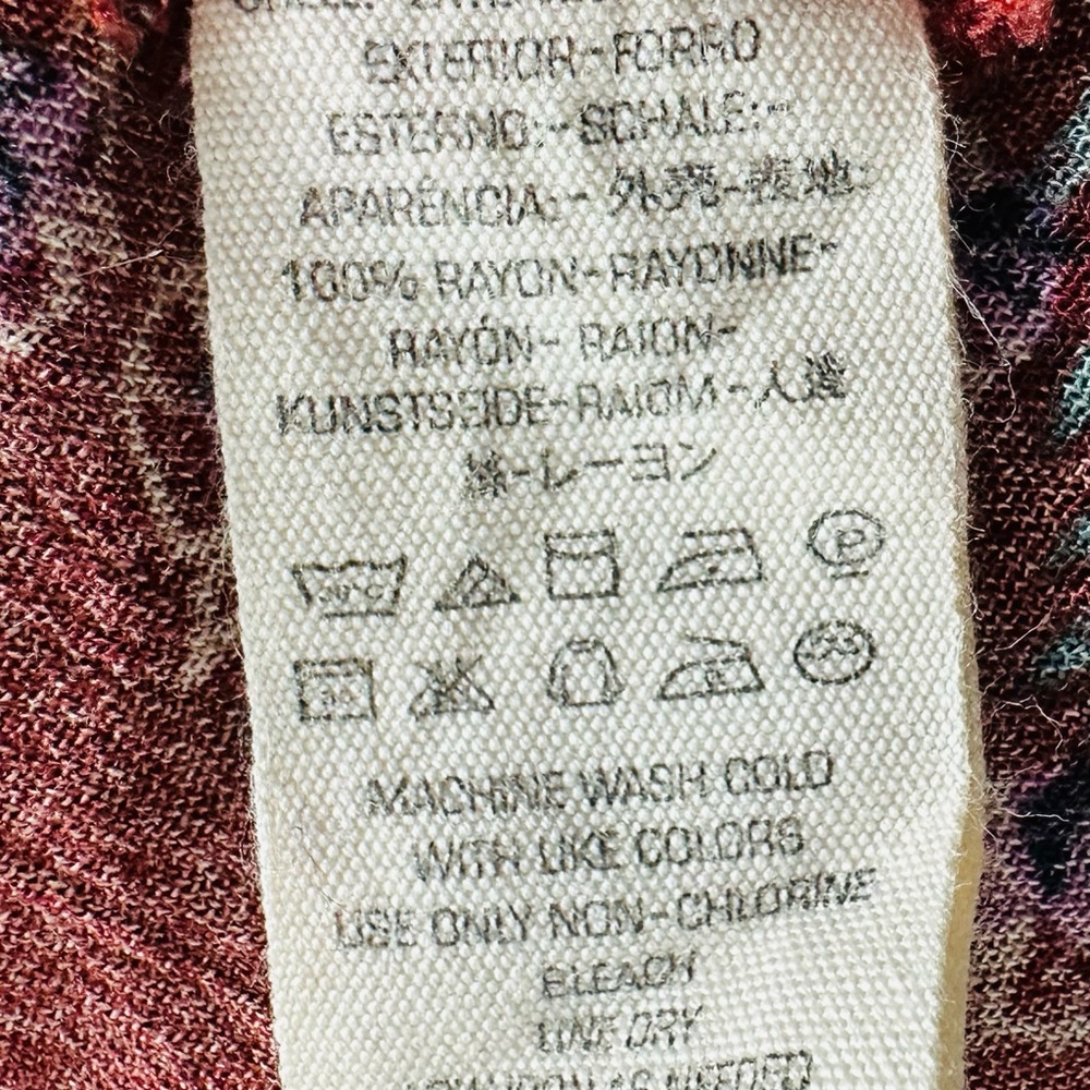 Free People Rust Floral Keyhole Swing Mini Dress Size S - Picture 5 of 5